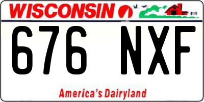 WI license plate 676NXF