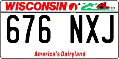 WI license plate 676NXJ