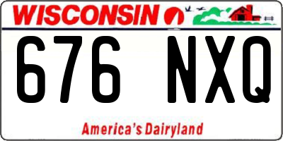 WI license plate 676NXQ
