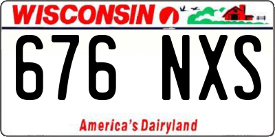 WI license plate 676NXS