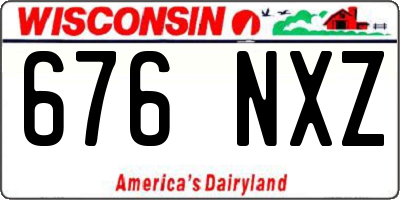 WI license plate 676NXZ