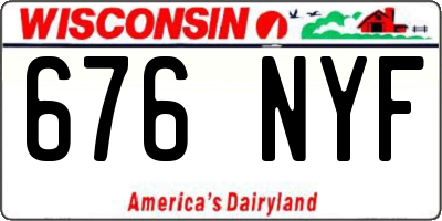 WI license plate 676NYF