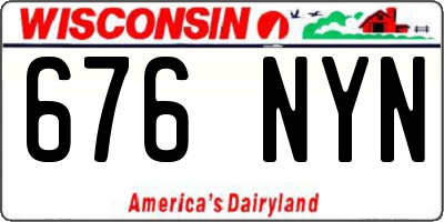 WI license plate 676NYN