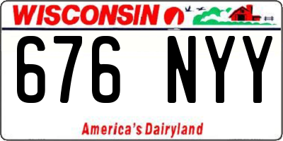 WI license plate 676NYY