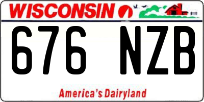 WI license plate 676NZB