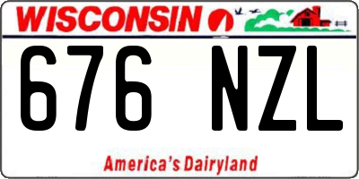 WI license plate 676NZL