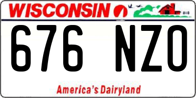 WI license plate 676NZO