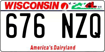 WI license plate 676NZQ