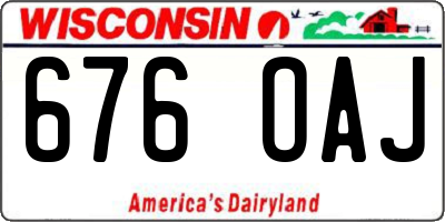 WI license plate 676OAJ