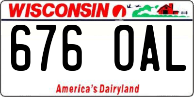 WI license plate 676OAL