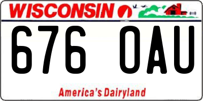 WI license plate 676OAU