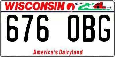 WI license plate 676OBG
