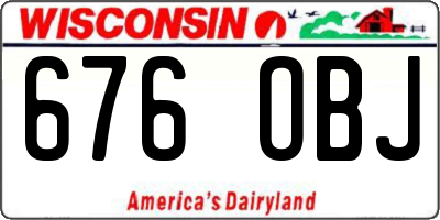 WI license plate 676OBJ
