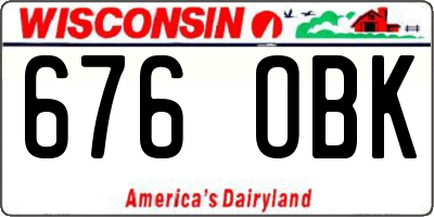 WI license plate 676OBK