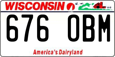 WI license plate 676OBM