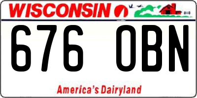 WI license plate 676OBN