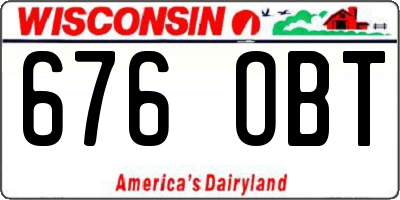 WI license plate 676OBT