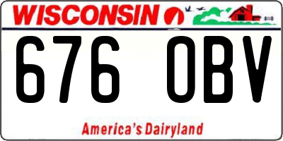 WI license plate 676OBV