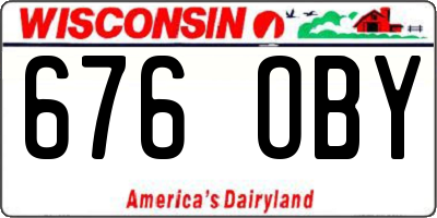 WI license plate 676OBY