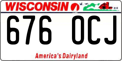 WI license plate 676OCJ