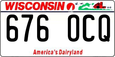 WI license plate 676OCQ