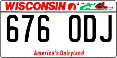 WI license plate 676ODJ