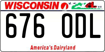 WI license plate 676ODL