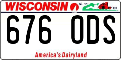 WI license plate 676ODS