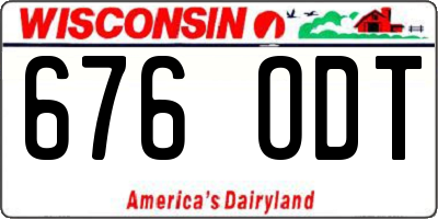 WI license plate 676ODT