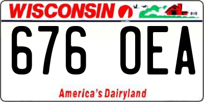 WI license plate 676OEA