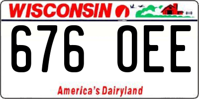 WI license plate 676OEE