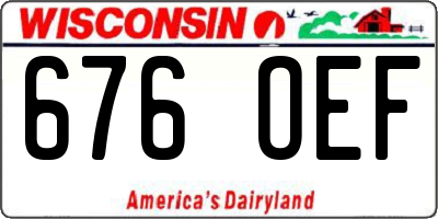 WI license plate 676OEF