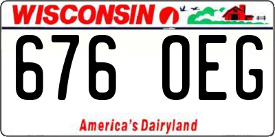 WI license plate 676OEG