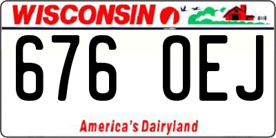 WI license plate 676OEJ