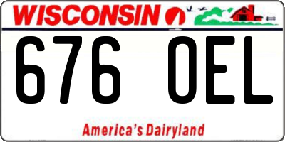 WI license plate 676OEL