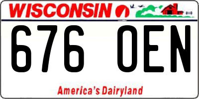 WI license plate 676OEN
