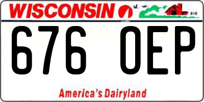 WI license plate 676OEP