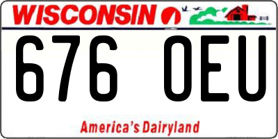 WI license plate 676OEU