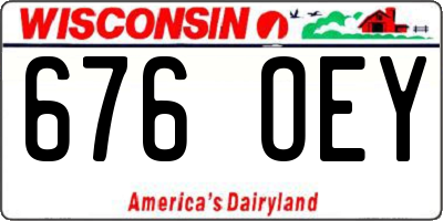 WI license plate 676OEY