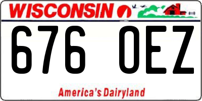 WI license plate 676OEZ