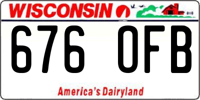WI license plate 676OFB