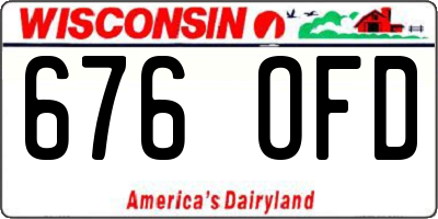 WI license plate 676OFD