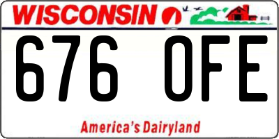 WI license plate 676OFE