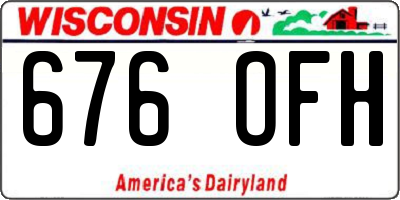 WI license plate 676OFH