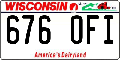 WI license plate 676OFI