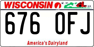 WI license plate 676OFJ