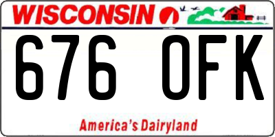 WI license plate 676OFK