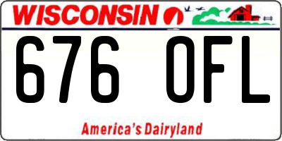 WI license plate 676OFL