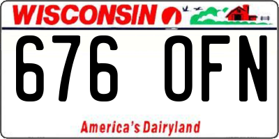 WI license plate 676OFN