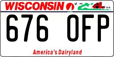 WI license plate 676OFP